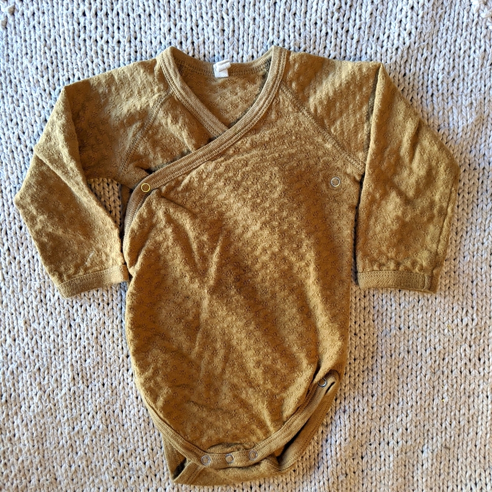Quincey Mae mustard kimono top